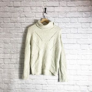 Line the Label Grey Turtleneck Alpaca Blend Pullover Sweater